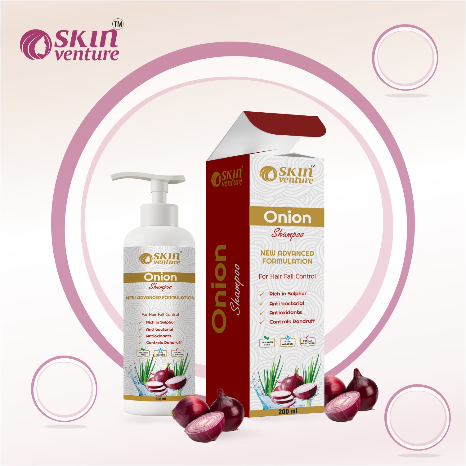 Skin Venture onion hair shampoo (200 Ml)